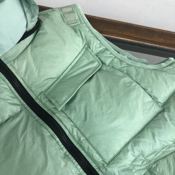 Stone Island Hooded Down Vest (Light Green) - Picture 8 of 9